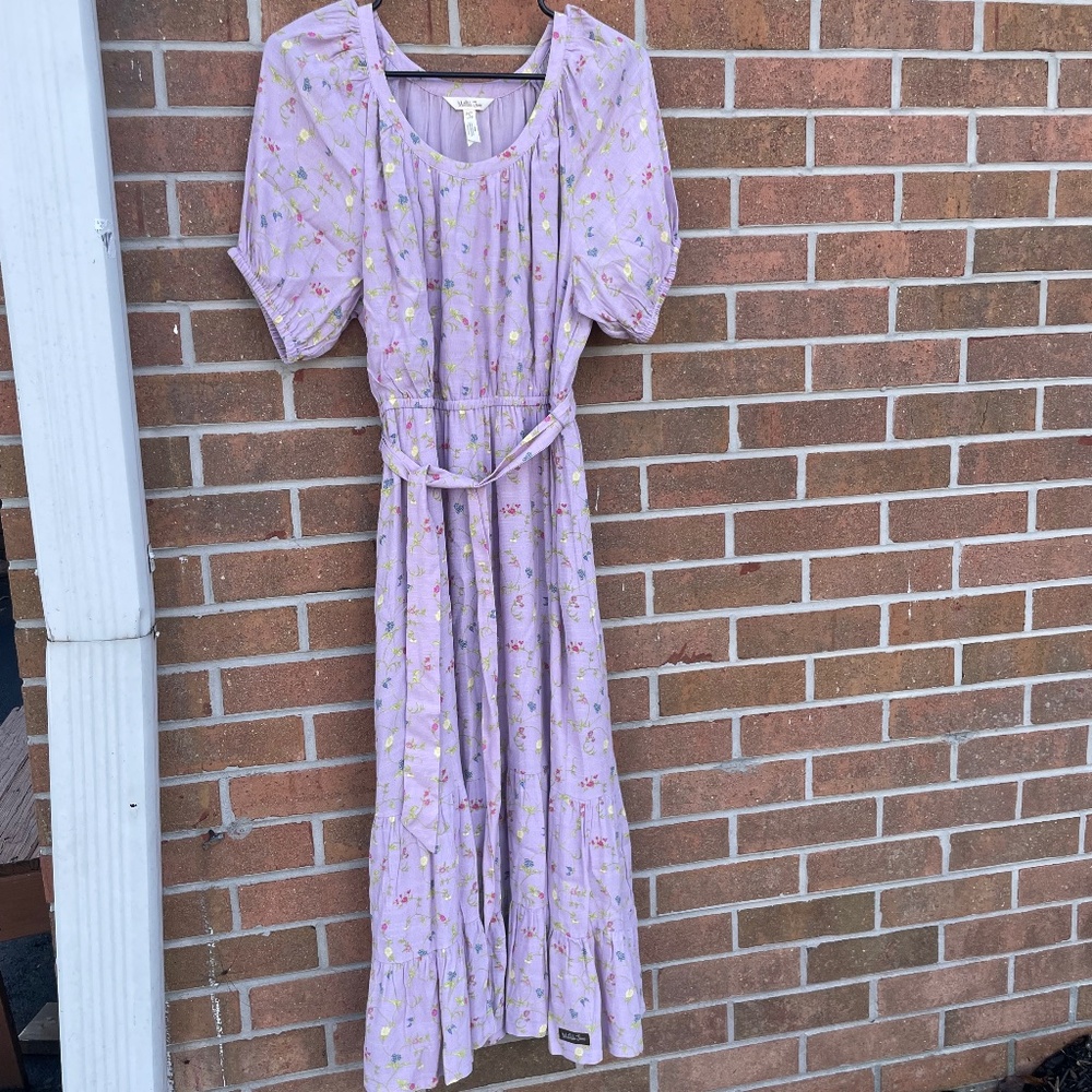 Matilda Jane Enchanted Garden Artist Floral Midi Dress Size Small - Picture 2 of 4